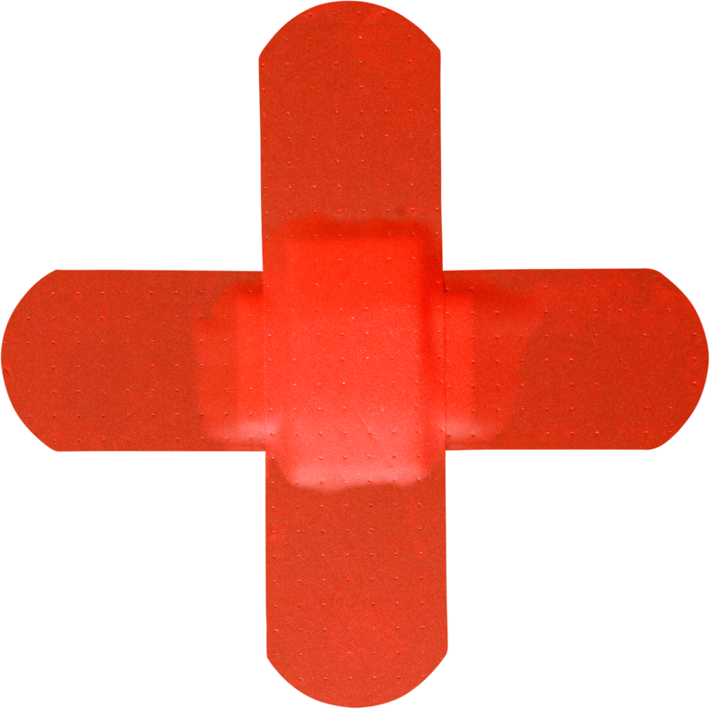 Crossed Red Sticking Plasters